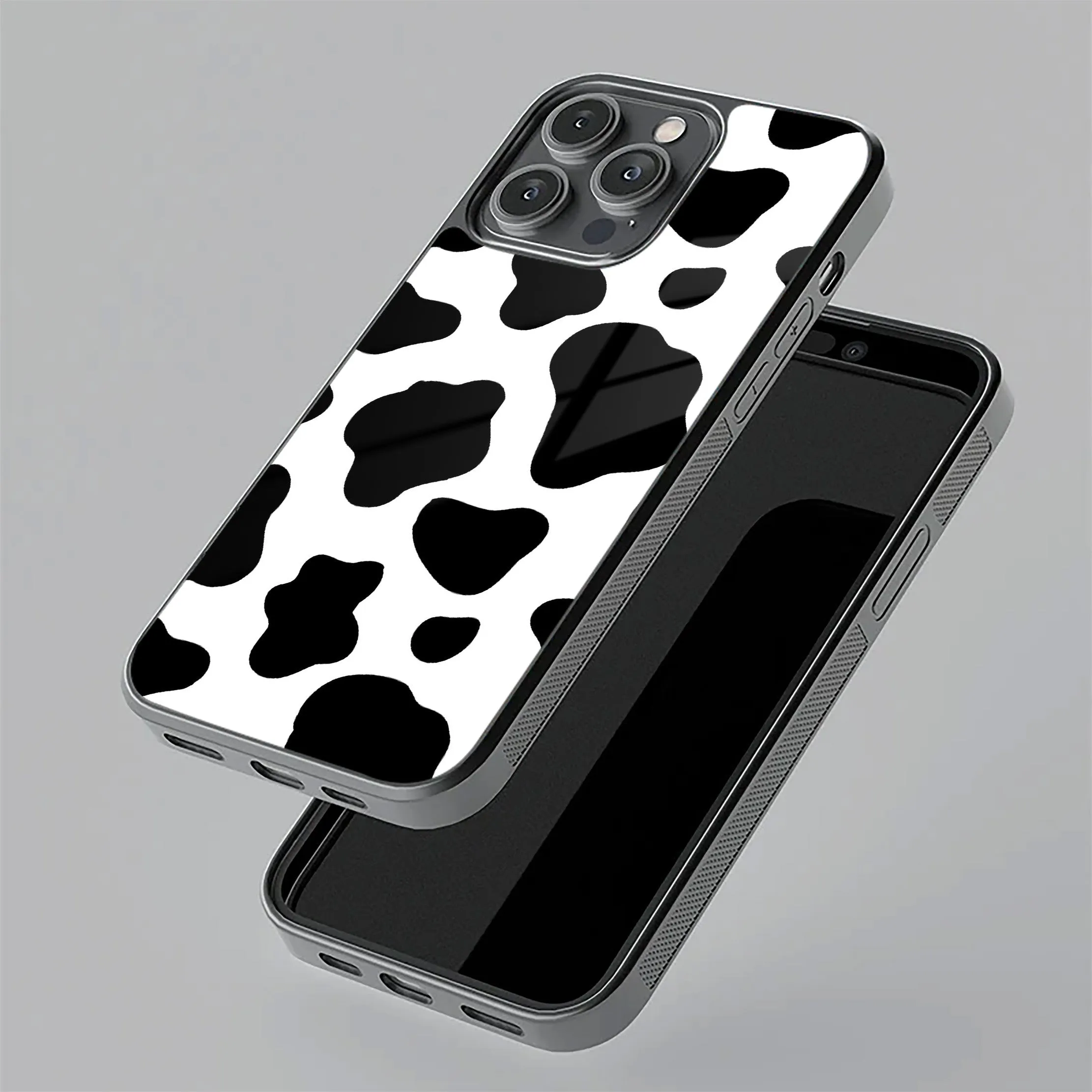 Cow Print Glass Phone Case And Cover For samsung