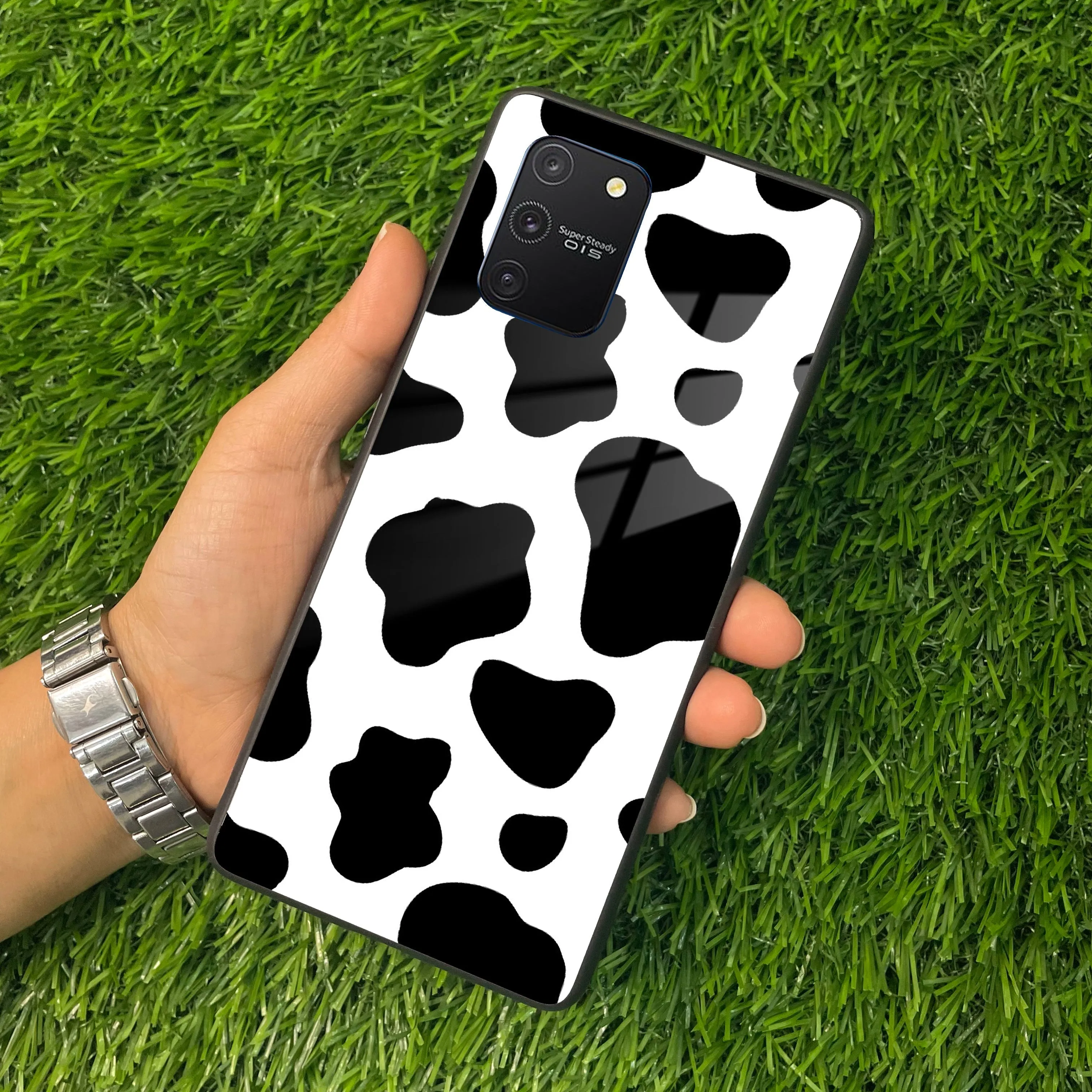 Cow Print Glass Phone Case And Cover For samsung