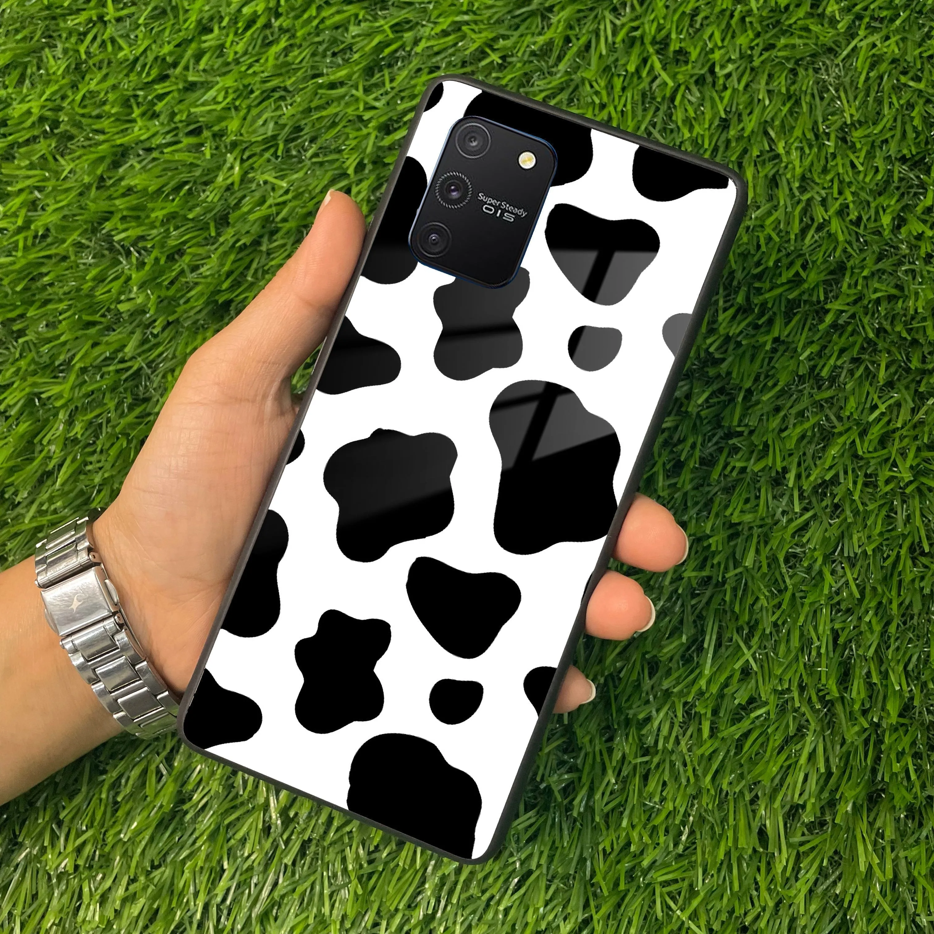 Cow Print Glass Phone Case And Cover For samsung