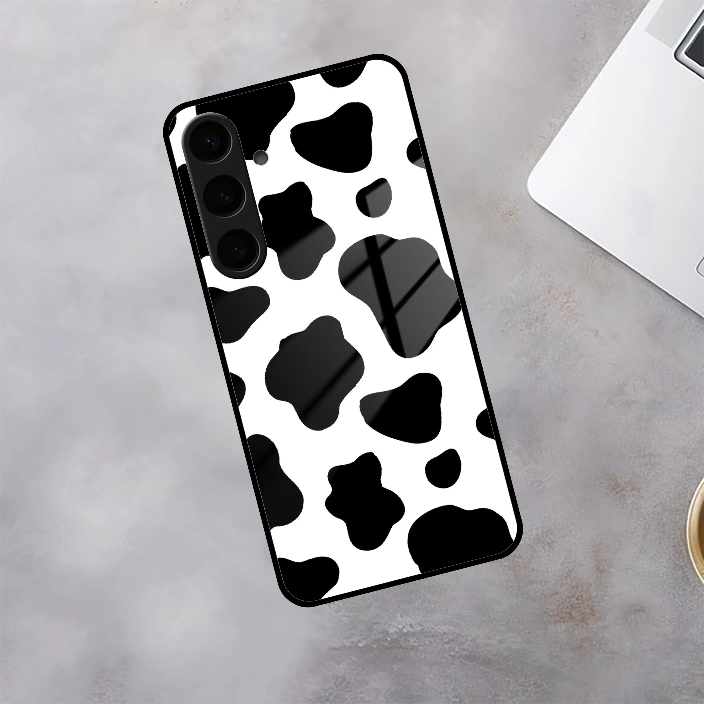 Cow Print Glass Phone Case And Cover For samsung