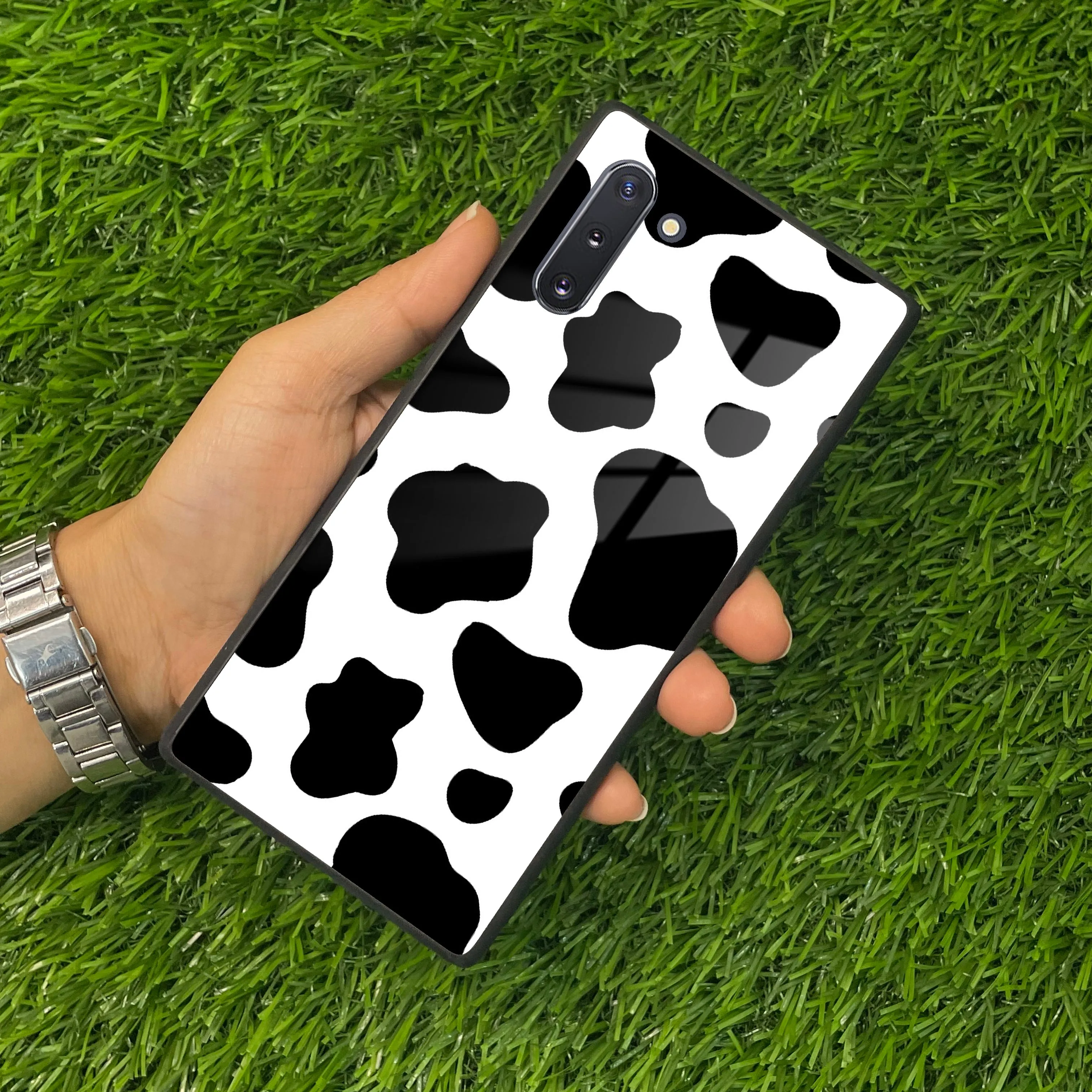 Cow Print Glass Phone Case And Cover For samsung