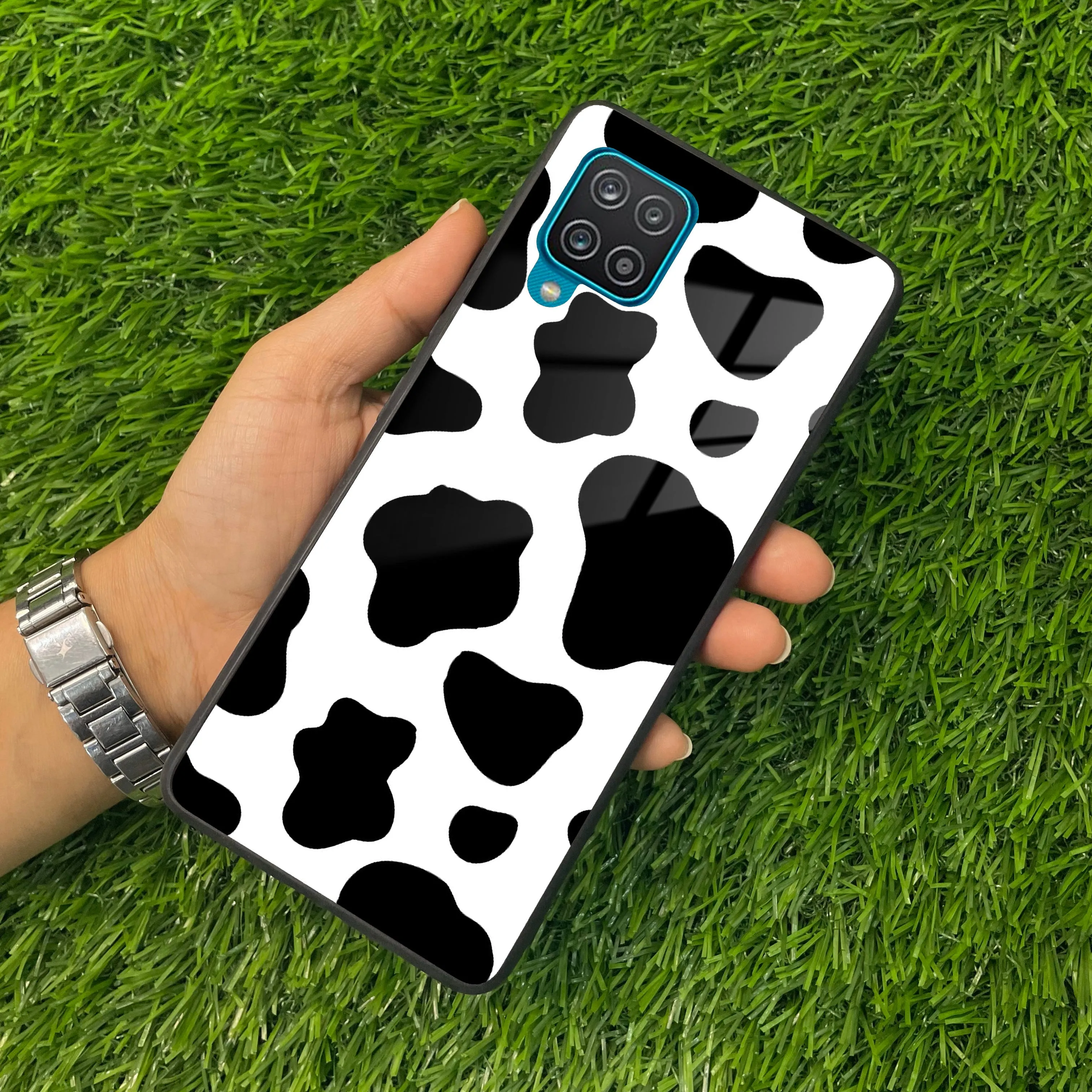 Cow Print Glass Phone Case And Cover For samsung