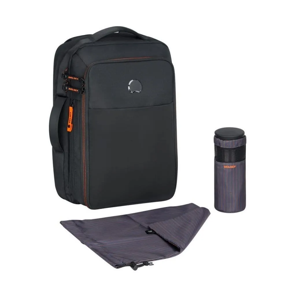Delsey Daily's 15.6” Laptop Backpack - Black/Orange