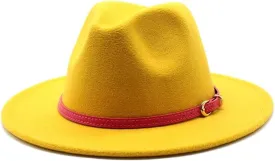 DHAEY Jazz Top Hat Men Women Woolen British Hat Children's Stage Big Felt Hat Retro Gentleman's Hat Luopan Caps & Hats (Color : Rose Red, Size : 56-58cm)