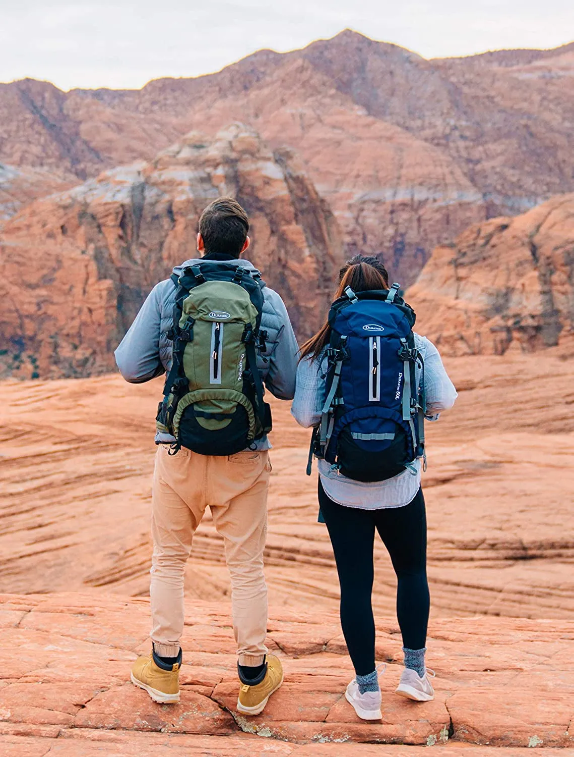 DURATON Hiking Backpack 50L, Water Resistant Light-Weight Day Pack for Backpacking Camping and Travel