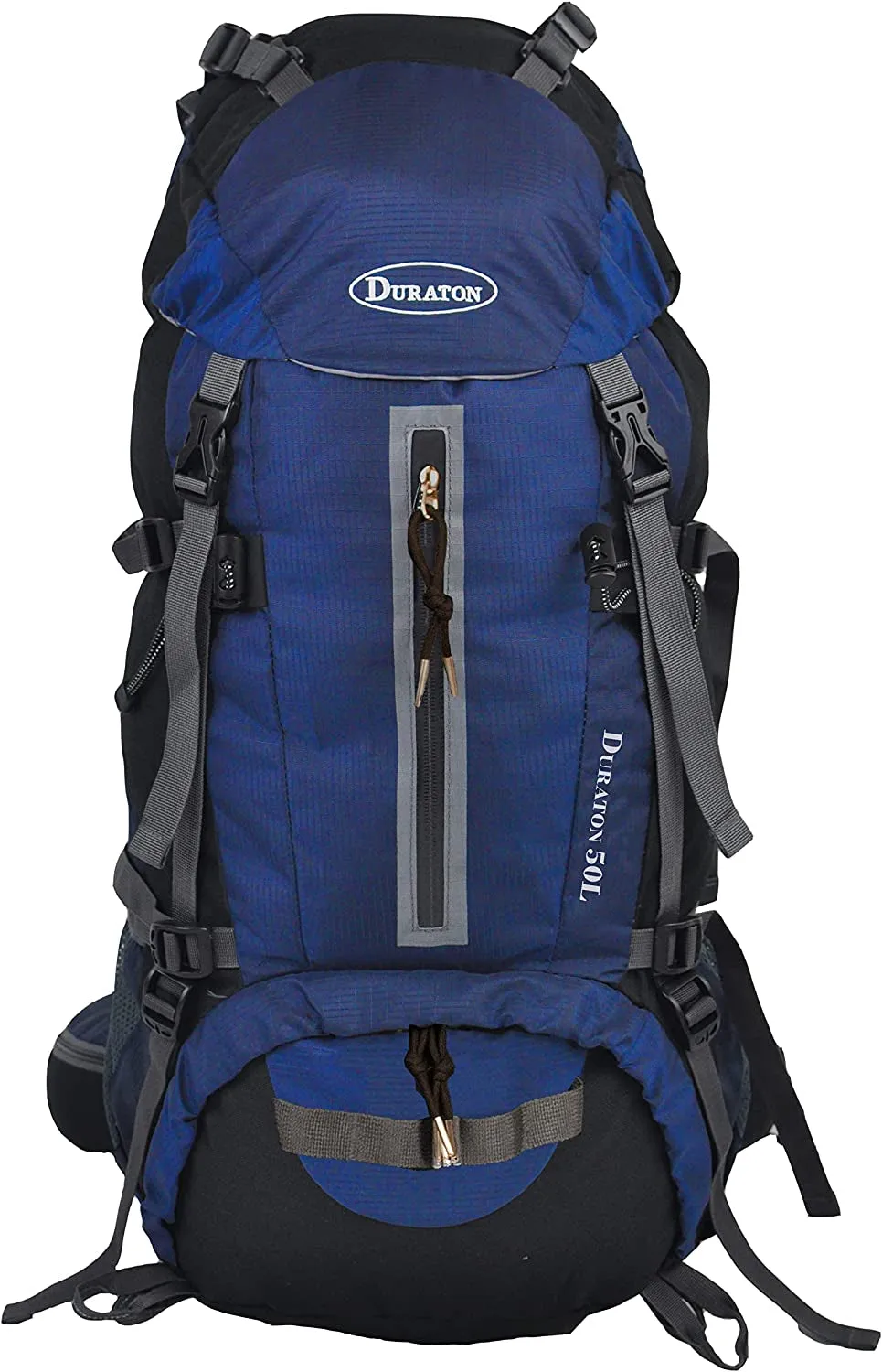 DURATON Hiking Backpack 50L, Water Resistant Light-Weight Day Pack for Backpacking Camping and Travel