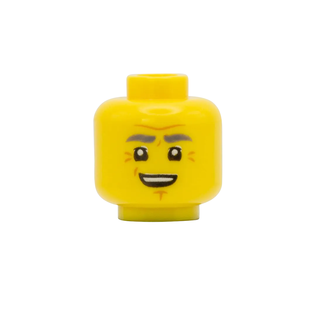 Elderly Smile / Disappointed - LEGO Minifigure Head