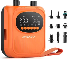Electric Paddle Board Pump, Rechargeable 20PSI High Pressure SUP Pump with Auto-Off, Dual Stage Inflation & Deflation for Stand Up Paddle Boards, Boat, Tent, Mattress