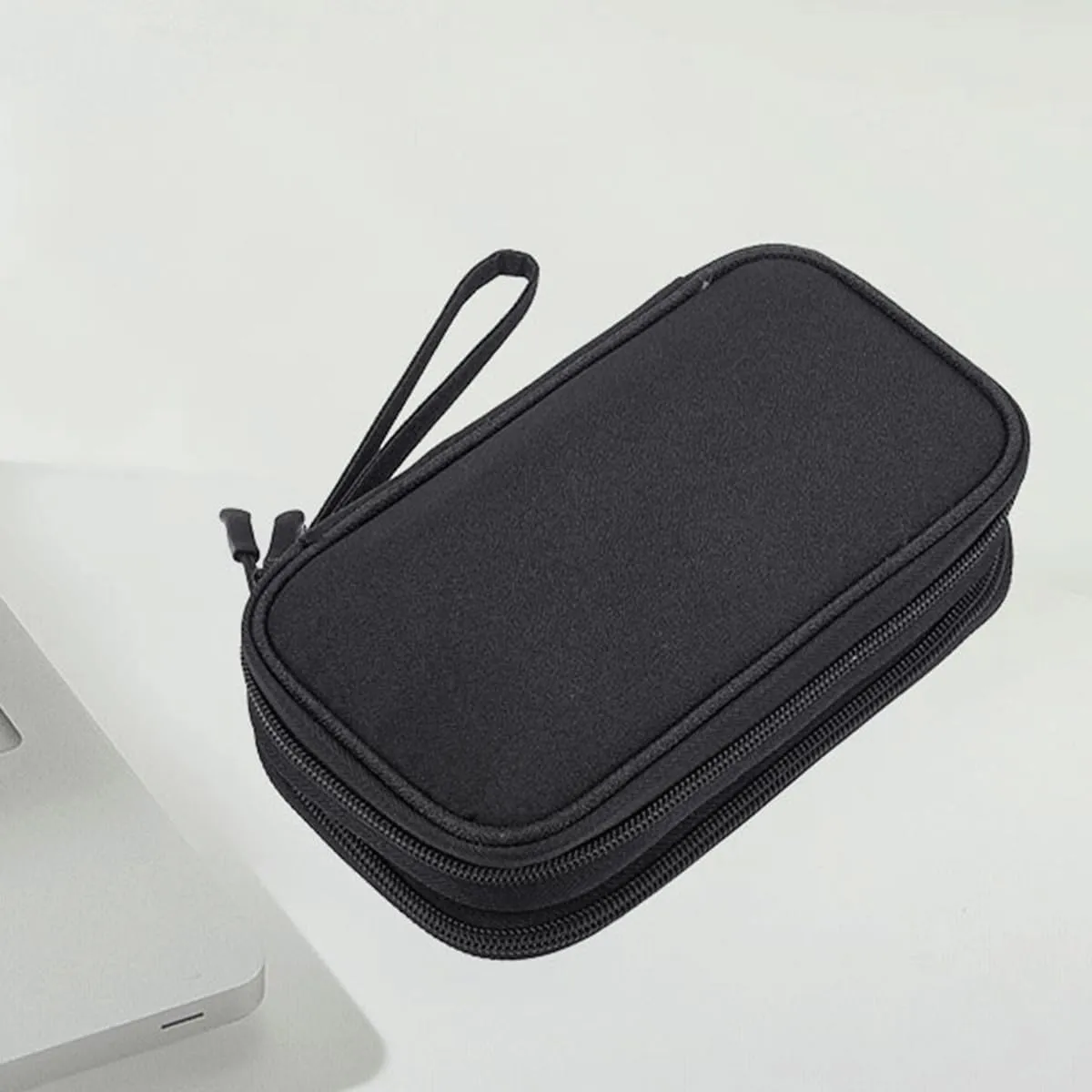 Electronics Organizer Travel Case, Charger Organizer Case Pouch, Electronic Accessories Carry Case for Travel Accessories, Cable, Cord, Charger, Phone, Power Bank, Earphone (Black, Large)