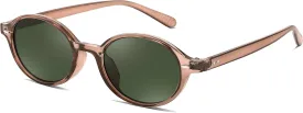 FEISEDY Retro Oval Sunglasses for Women 90s Narrow Round Lightweight Shades Y2k Trendy Sunnies B1171
