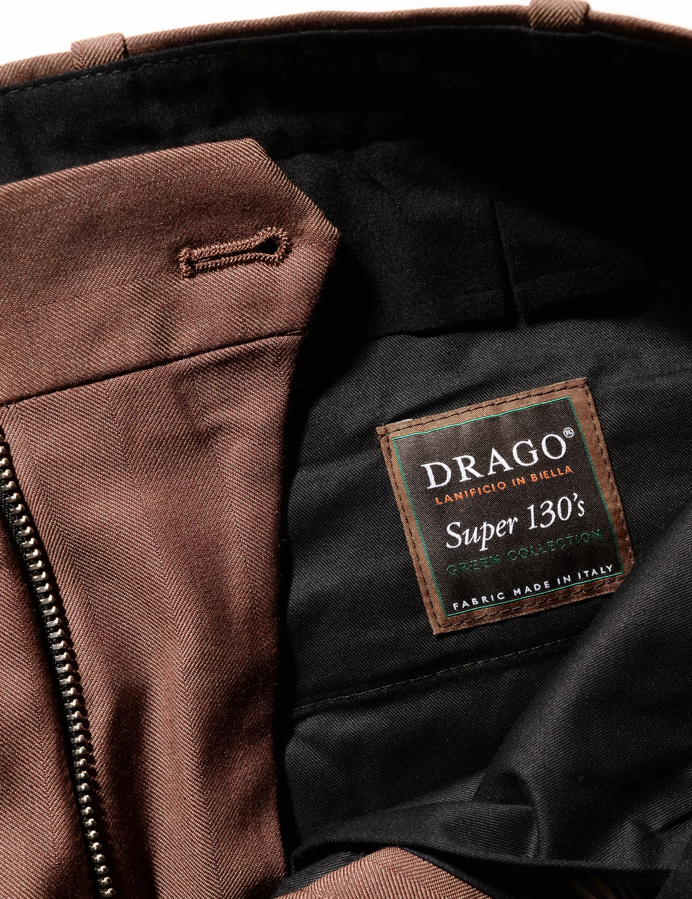 FINAL SALE: BKT50 Tailored Trousers in Wool Herringbone - Sepia