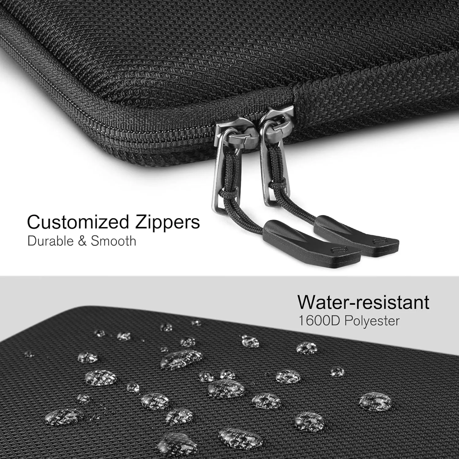 FINPAC 14-inch Hard Laptop Sleeve Case Compatible with Acer Chromebook Lenovo, HP, ASUS, Dell, Acer Laptop Notebook Ultrabook, Water-Resistant Shockproof Computer Bag, Black