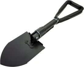 Folding Shovel- Heavy Duty Carbon Steel Military Shovel, Mini Portable Camping Shovel, Entrenching Tool for Off Road, Hiking, Digging Dirt, Sand, Mud & Snow