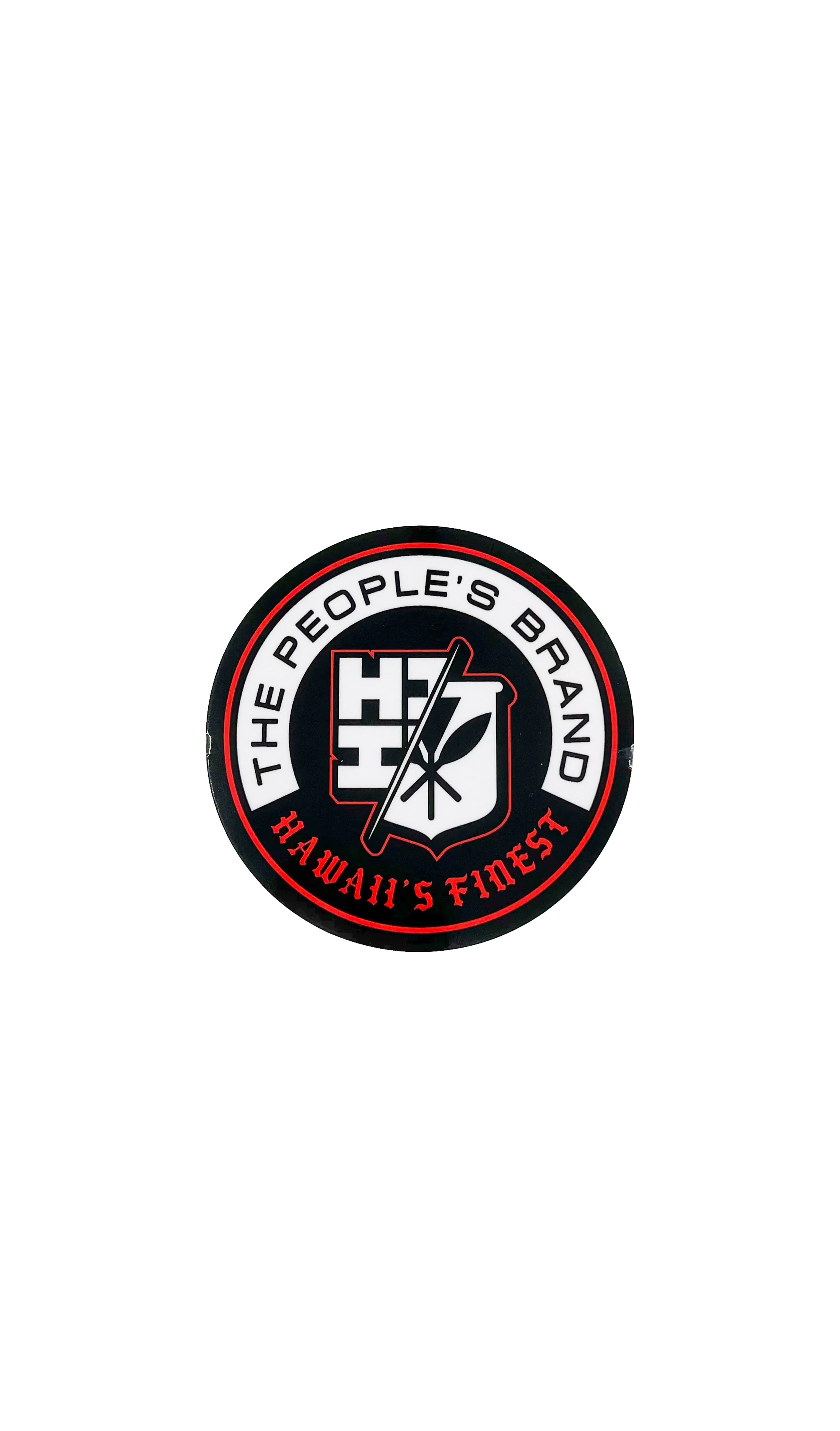 FULL COLOR STICKER - SPLIT LOGO CIRCLE CREST RED