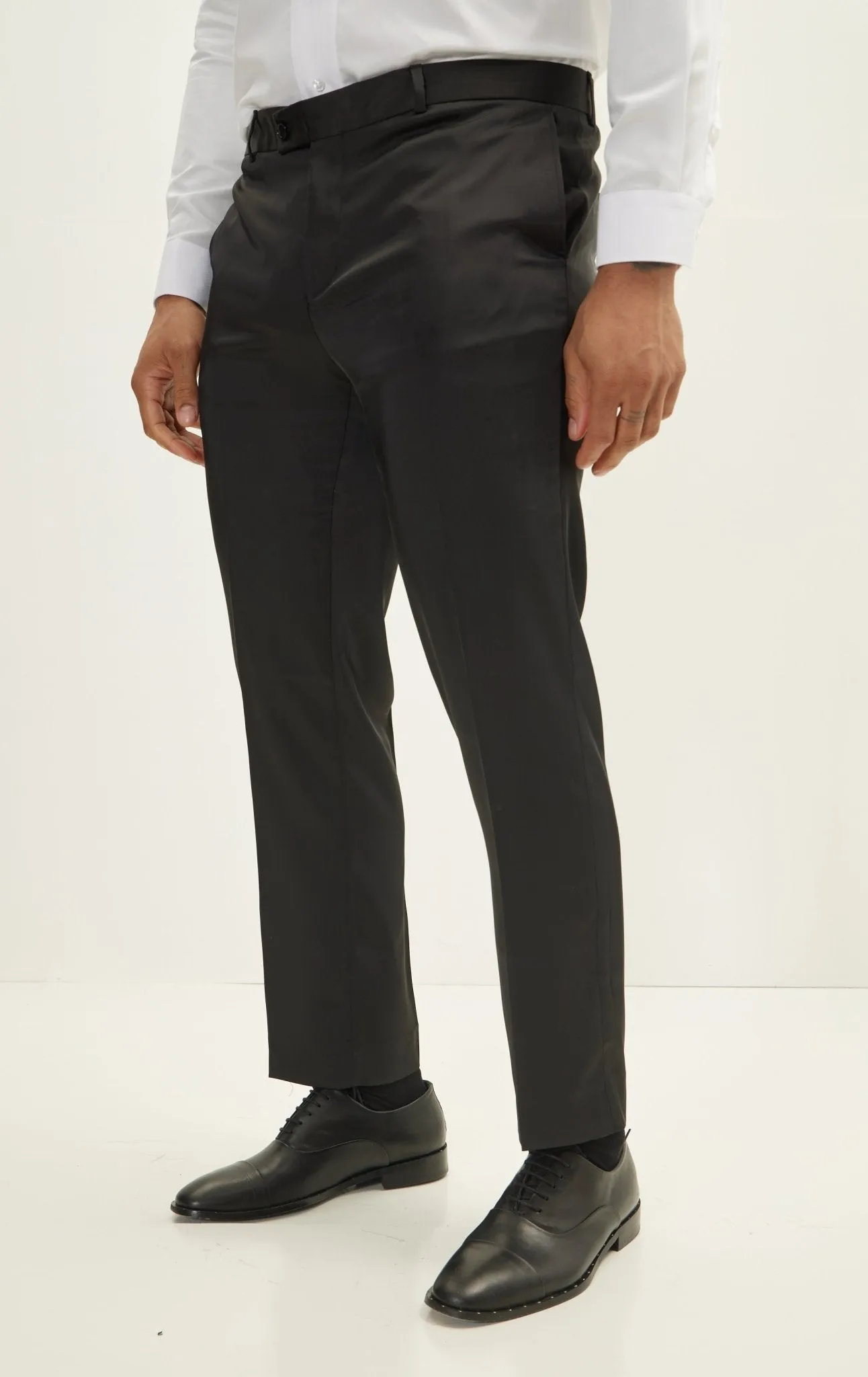 Gingham Flocking Shawl Lapel Tuxedo Jacket - Black