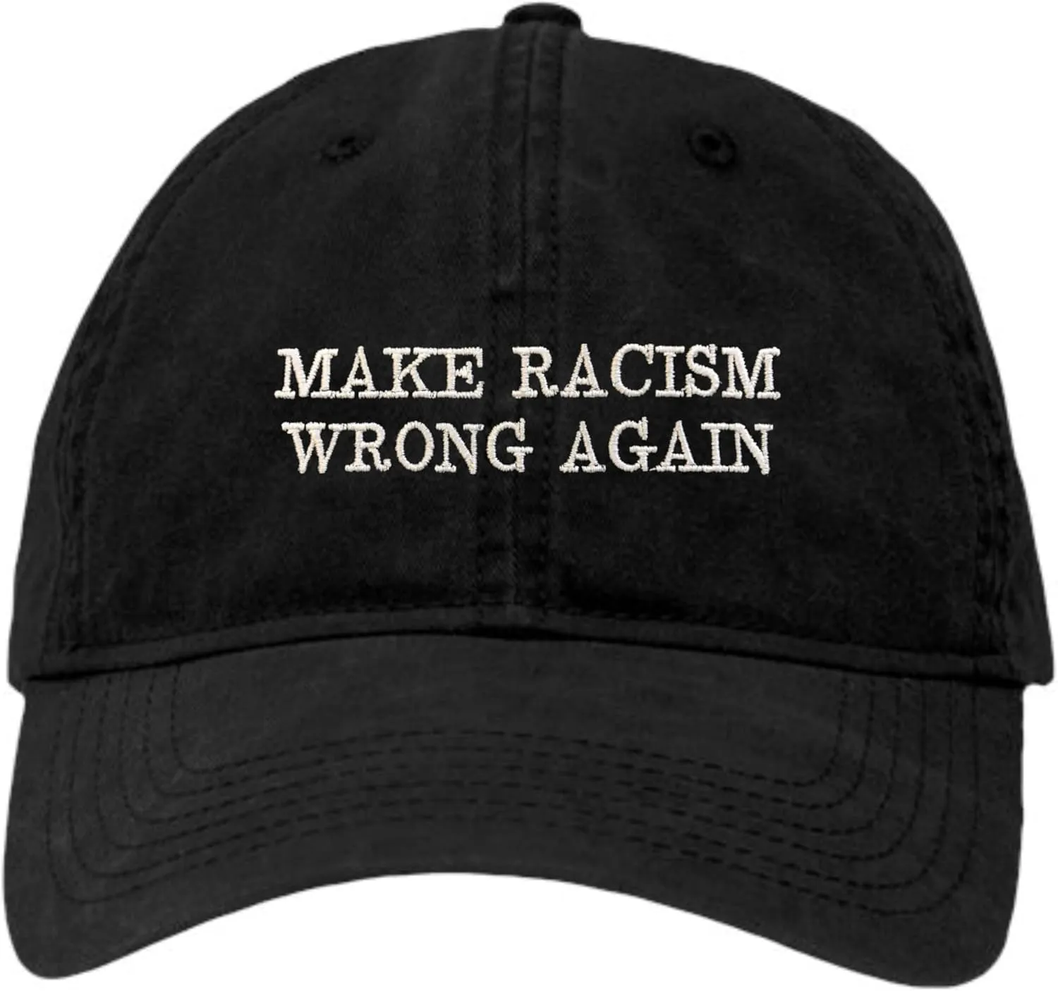 Go All Out Adult Make Racism Wrong Again Embroidered Deluxe Dad Hat