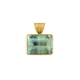 Green Beryl Block Pendant