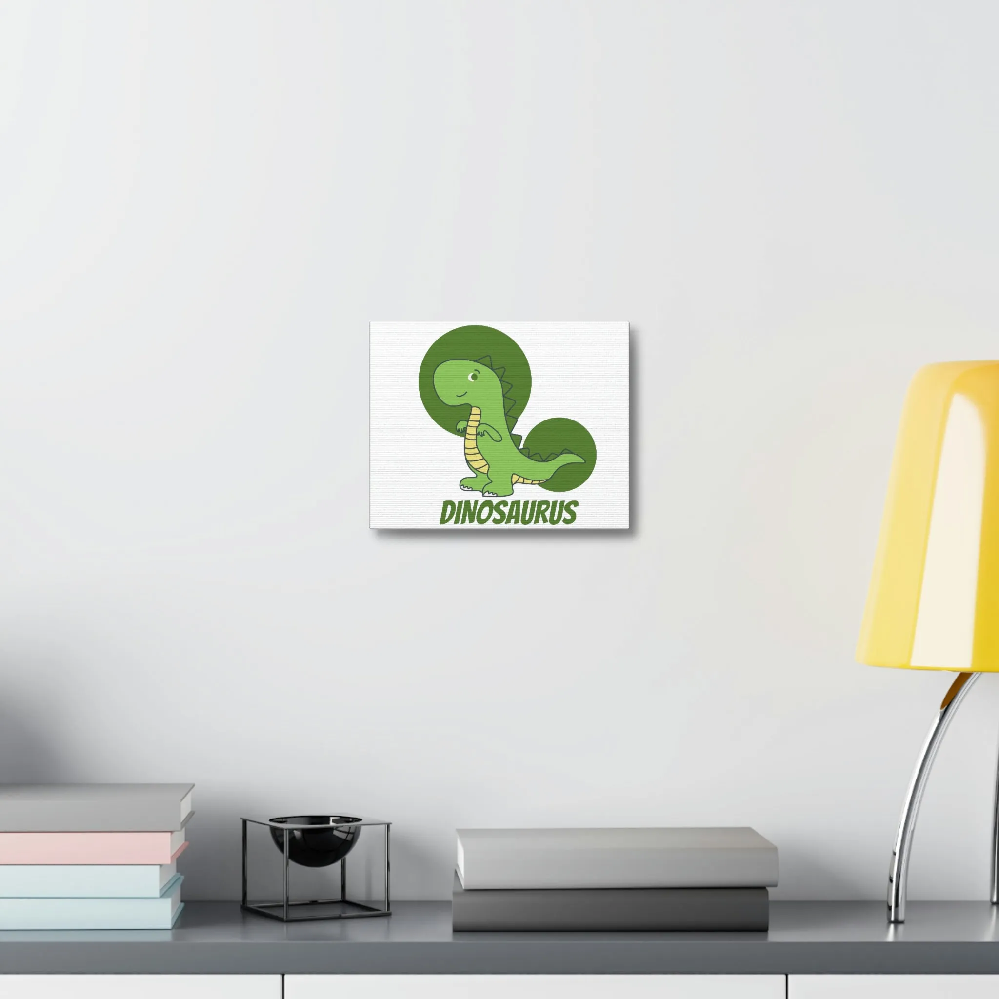 Green Dinosaurus Stretched Canvas