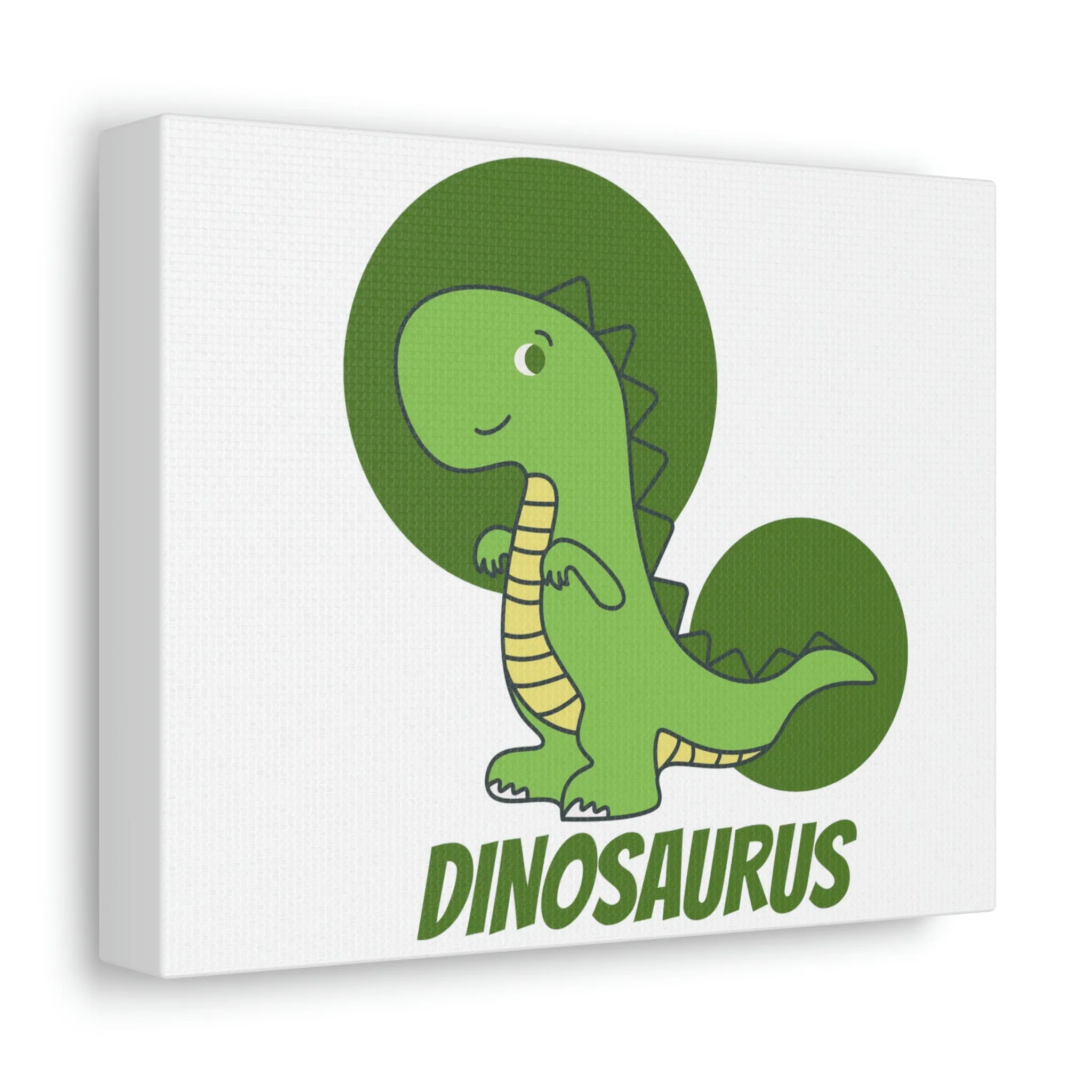 Green Dinosaurus Stretched Canvas