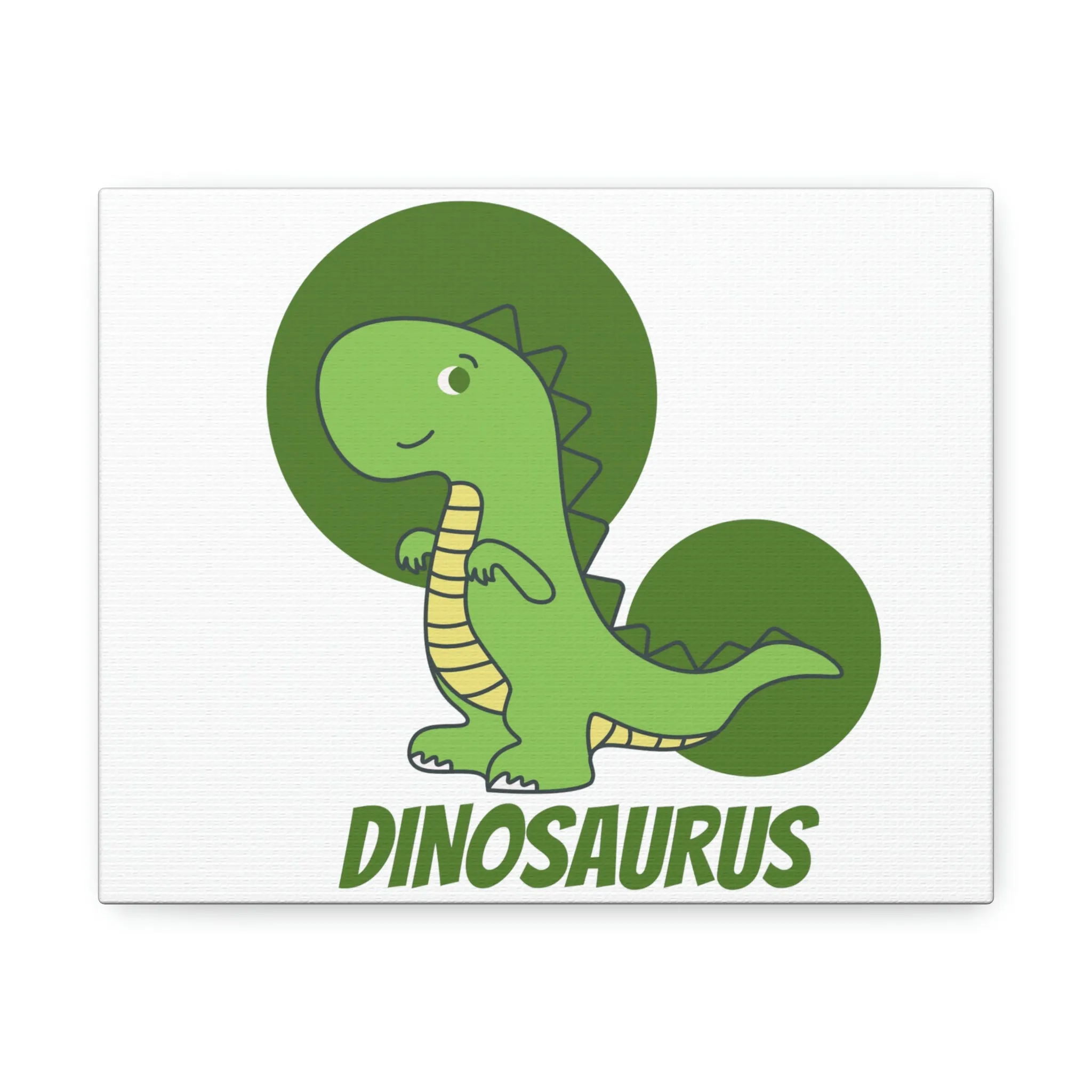 Green Dinosaurus Stretched Canvas