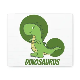 Green Dinosaurus Stretched Canvas