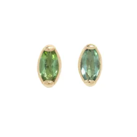 Green Tourmaline Marquise Studs