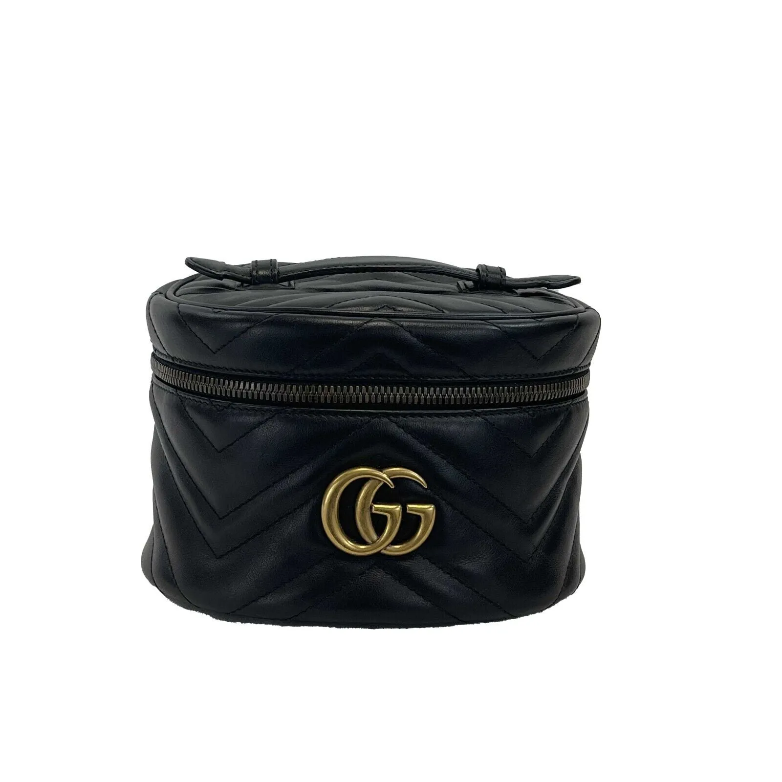 Gucci - GG Marmont Black Mini Backpack W/ Top Handle