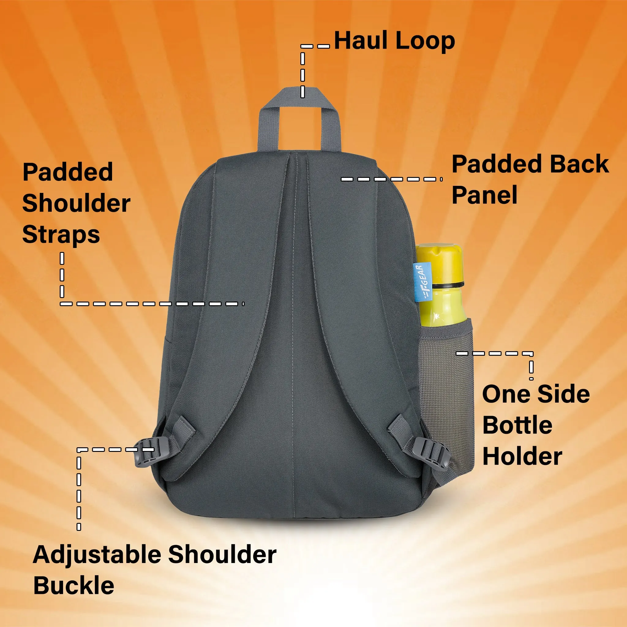 Hero 15L Grey Kids Backpack