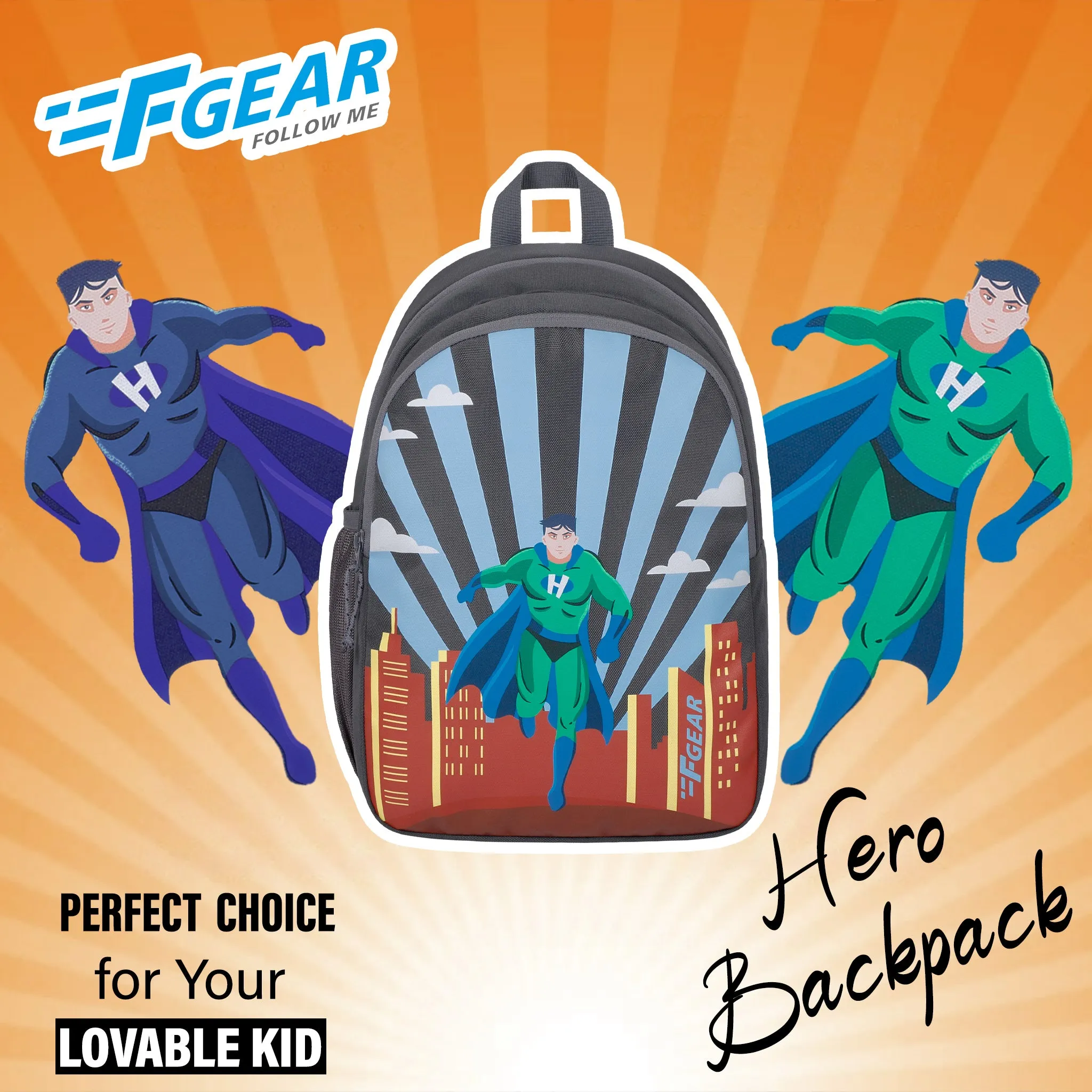 Hero 15L Grey Kids Backpack