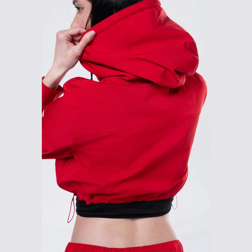 Hooded Utility Full Zip Jacket - True Red