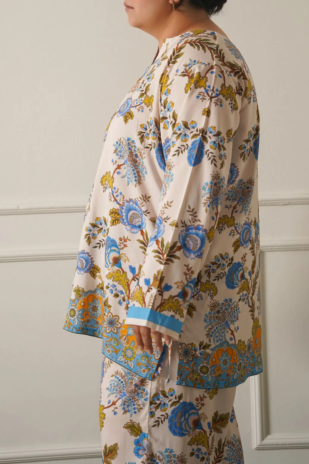 HYDRANGEA CHINTZ PRINTED TOP