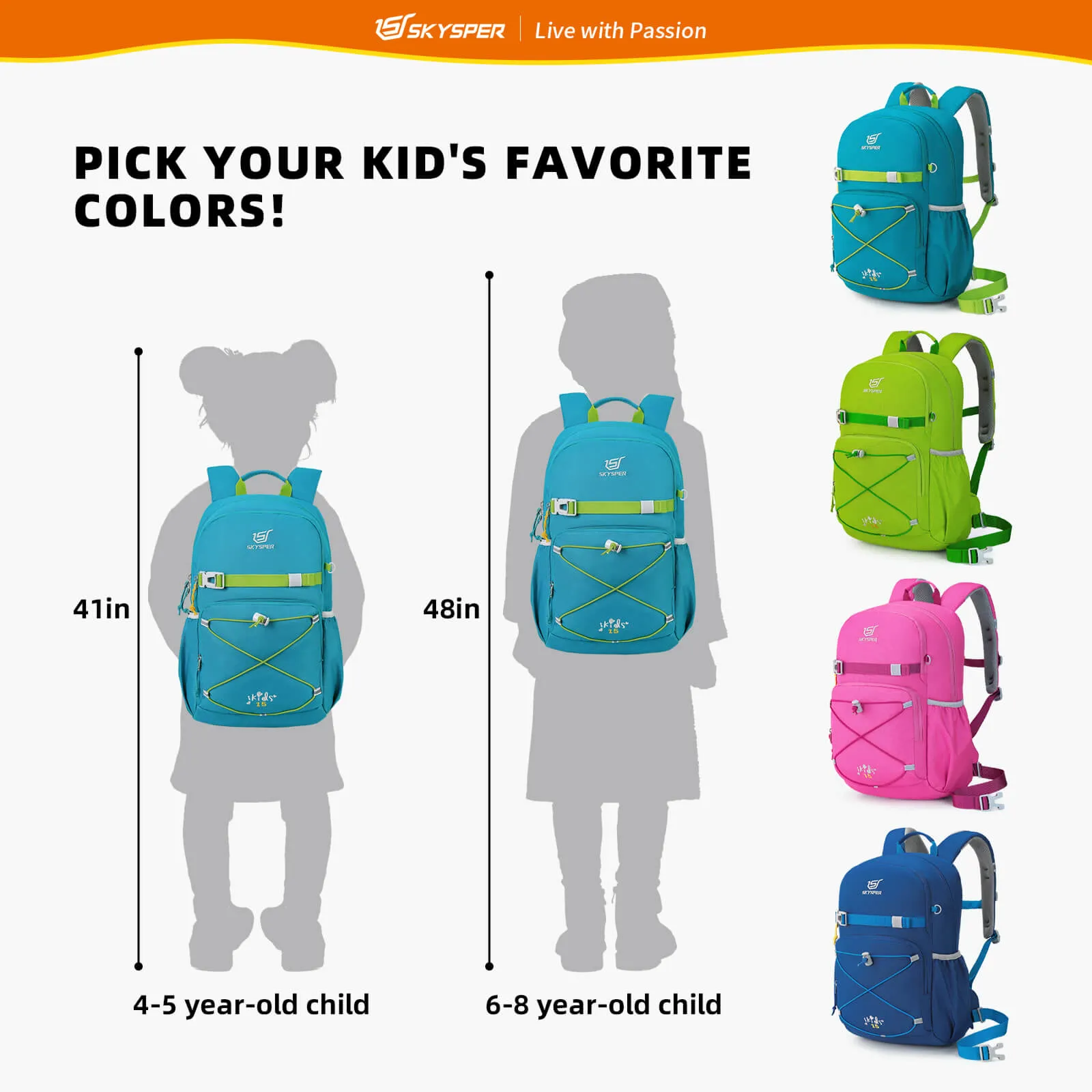 iKIDS15 - SKYSPER 15.75-inch Kids Backpack for 6 - 9 Years Old