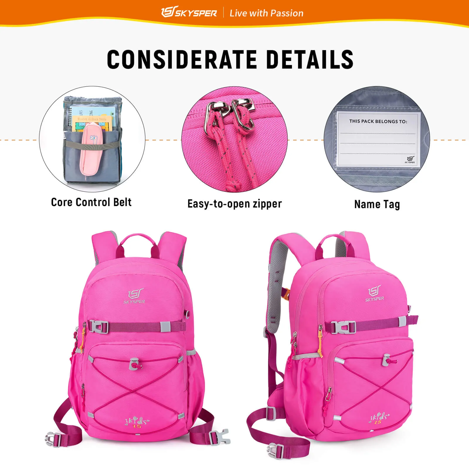 iKIDS15 - SKYSPER 15.75-inch Kids Backpack for 6 - 9 Years Old