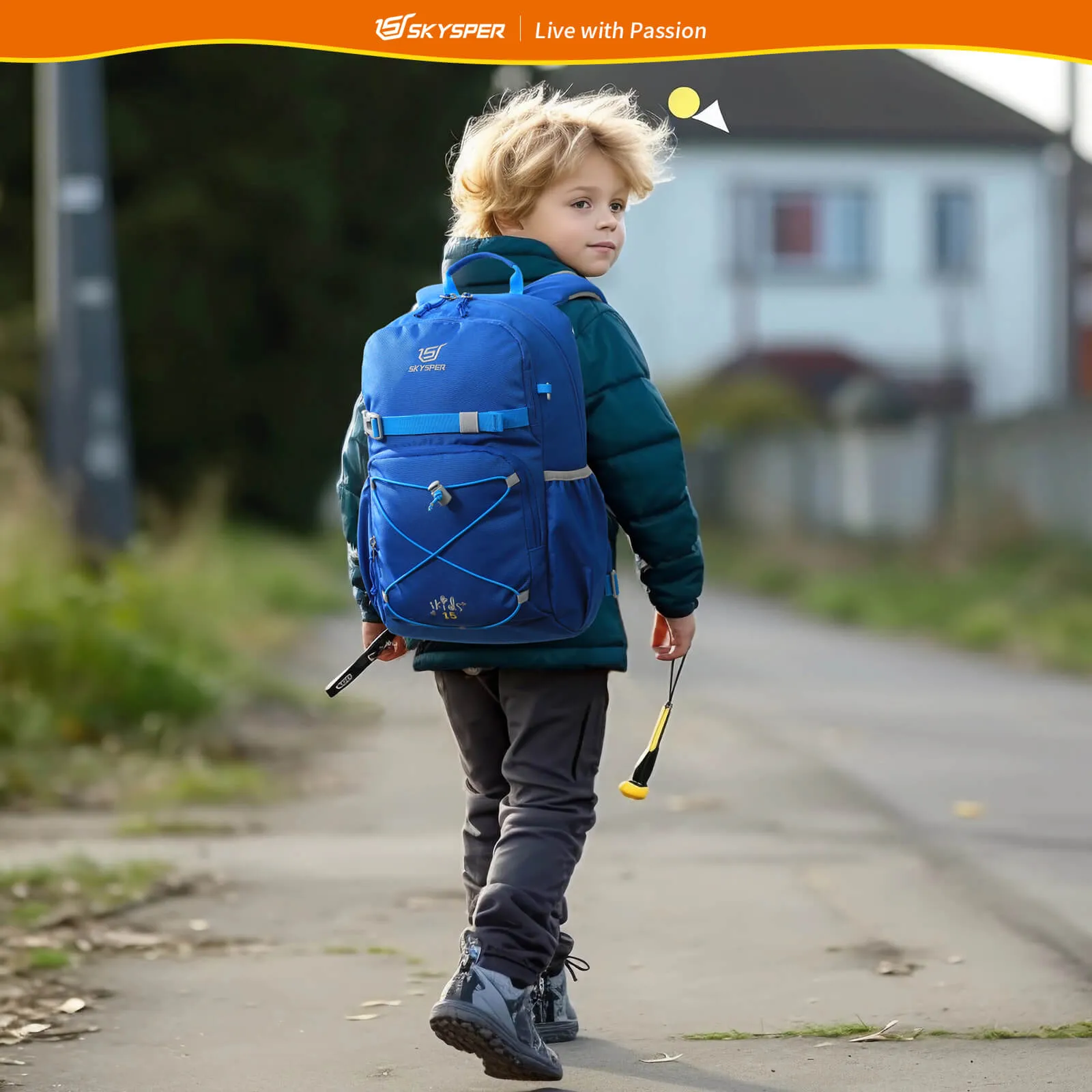 iKIDS15 - SKYSPER 15.75-inch Kids Backpack for 6 - 9 Years Old