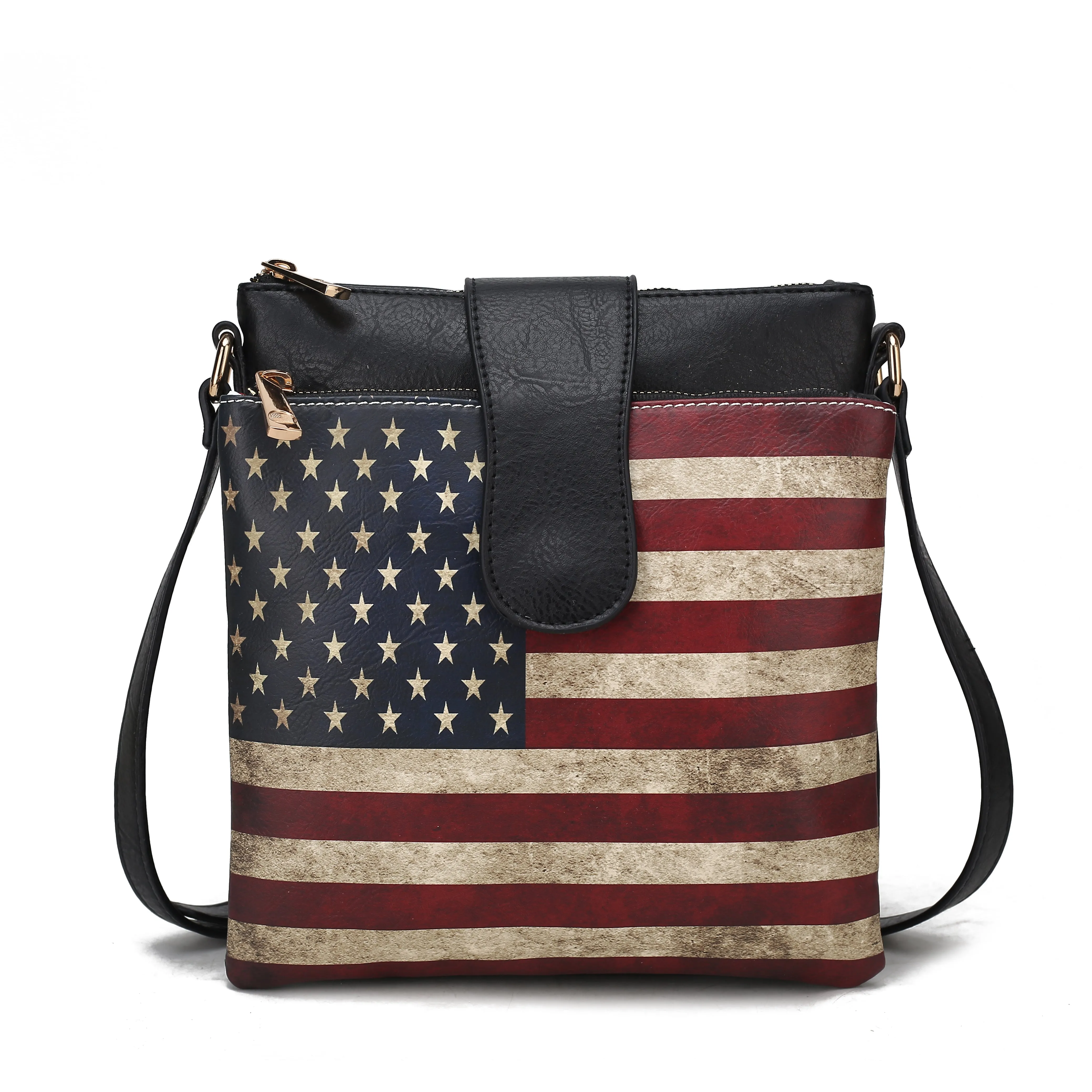 Josephine Printed Flag Crossbody Bag