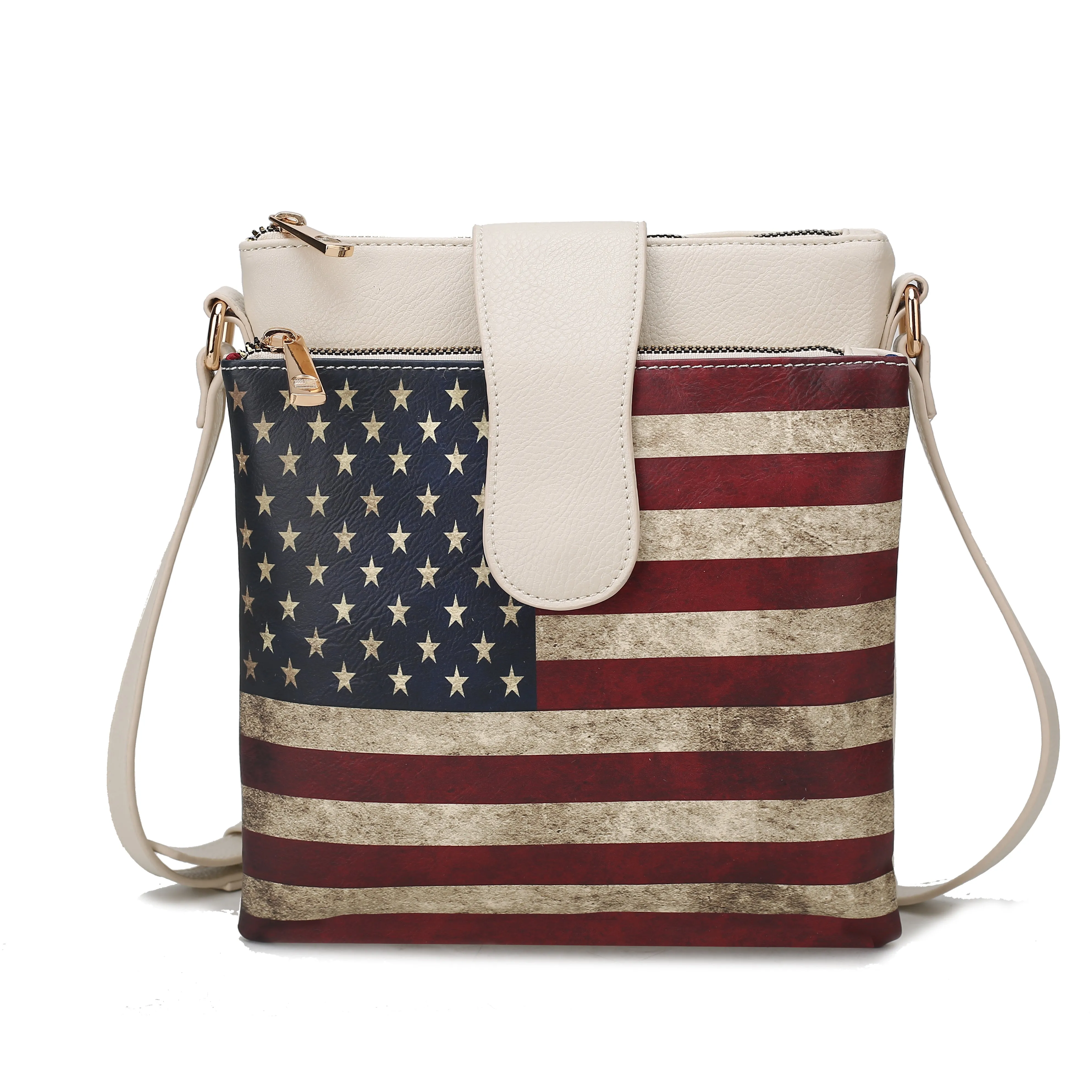 Josephine Printed Flag Crossbody Bag