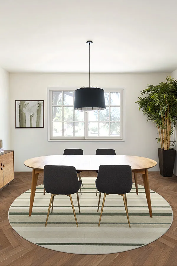 Kesiya Stripe Sage Green Rug