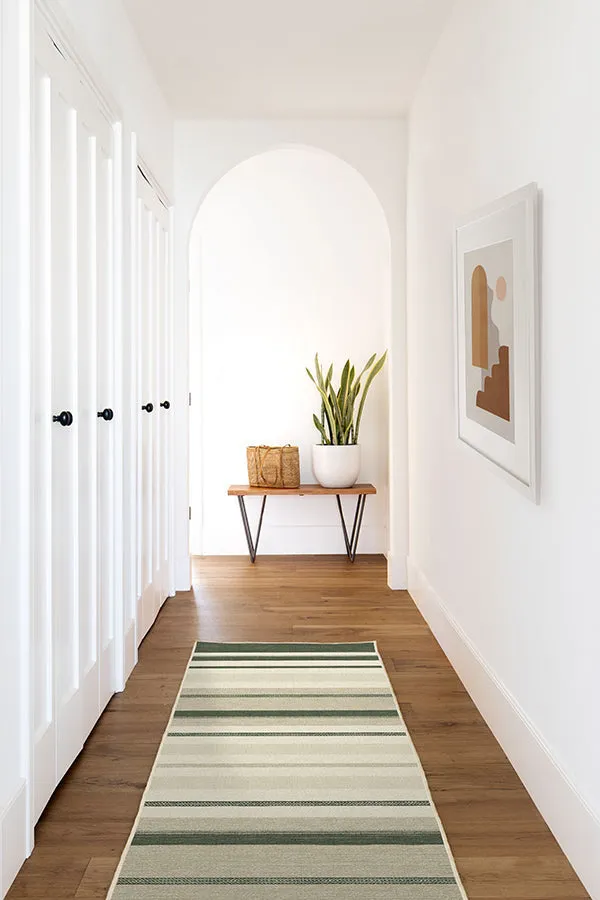 Kesiya Stripe Sage Green Rug