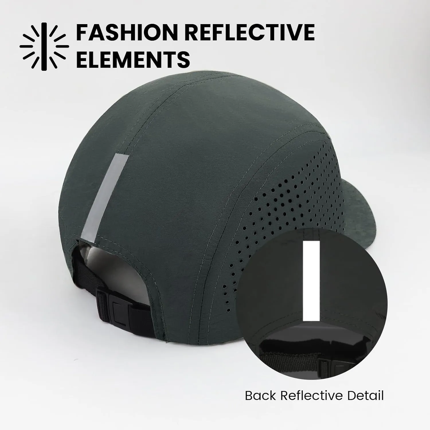KOPHINOOR Baseball Cap Cooling Hat, Reflective Golf Running Hat for Men Women, Foldable Performance Hat for Outdoors