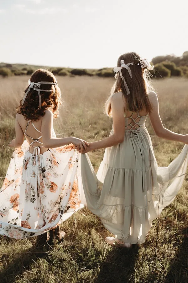 Lola Floral High Low Girls Dress