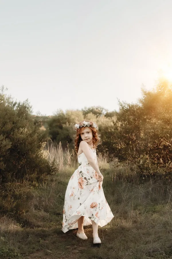 Lola Floral High Low Girls Dress