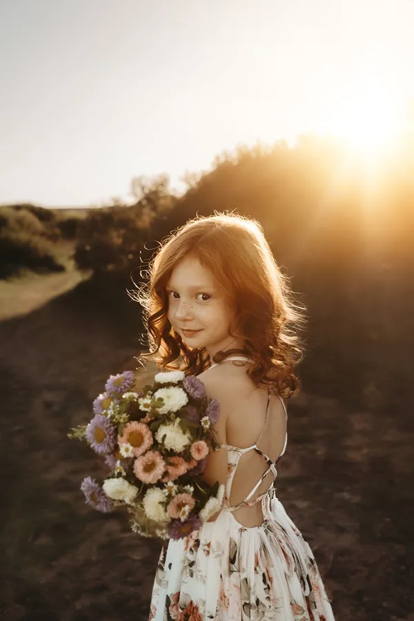 Lola Floral High Low Girls Dress