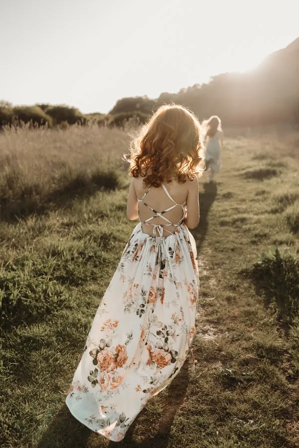 Lola Floral High Low Girls Dress