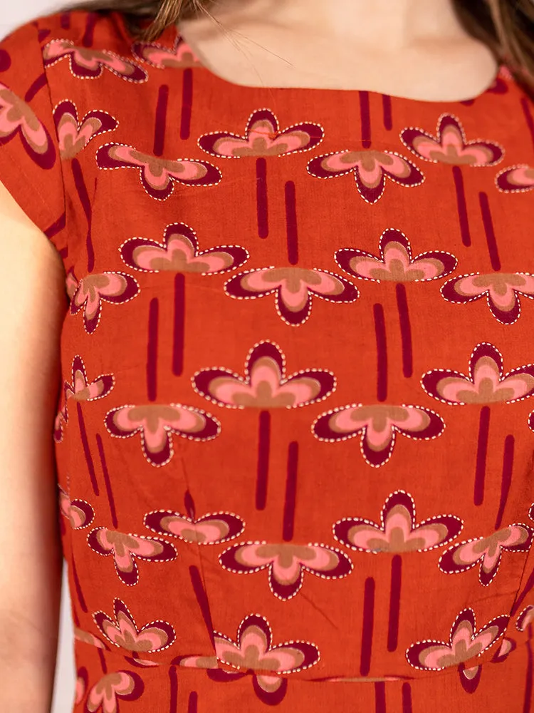 Marseille Dress - Mod Daisy Spiced Coral