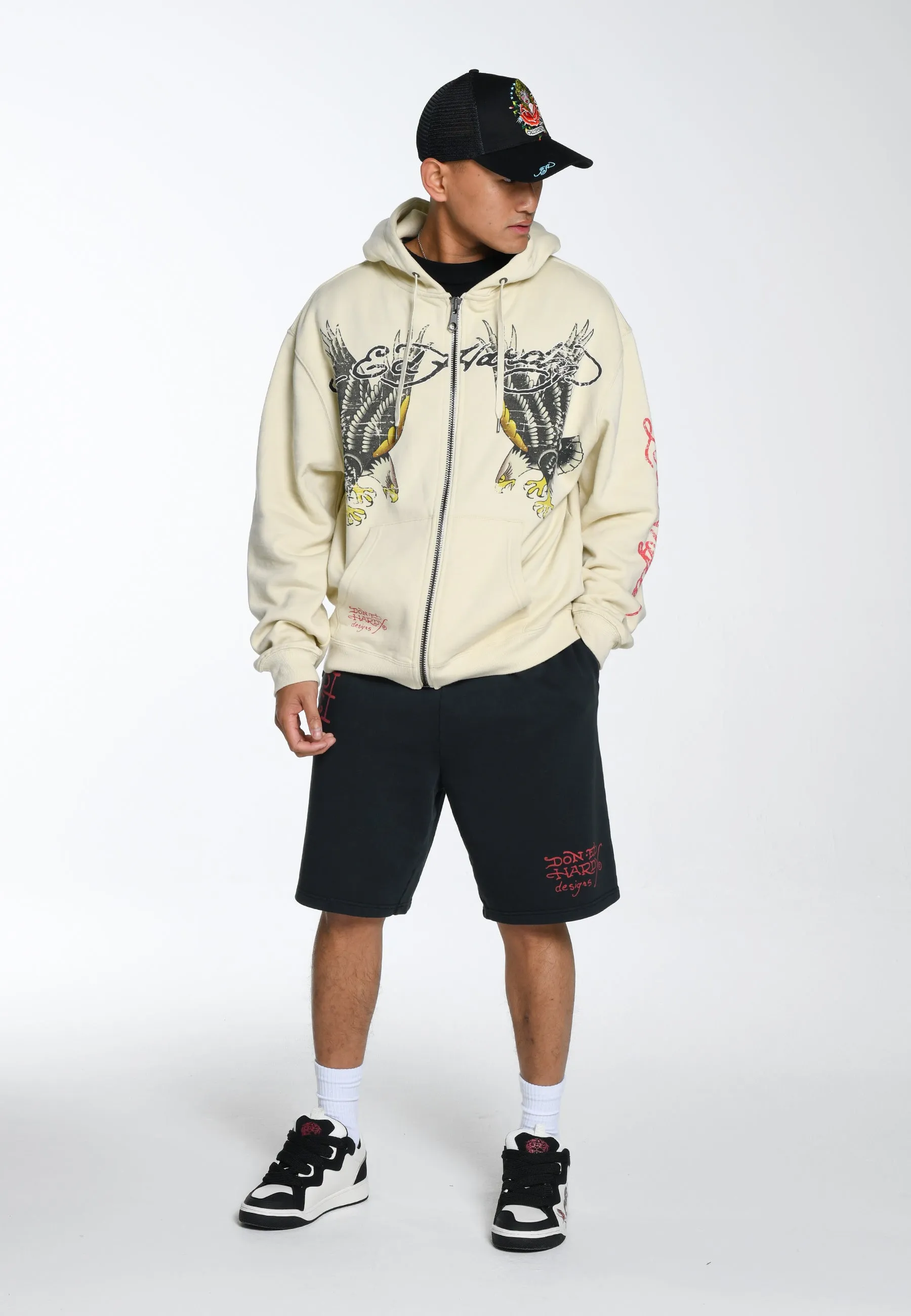 Mens True Till Death Sweat Shorts - Washed Black