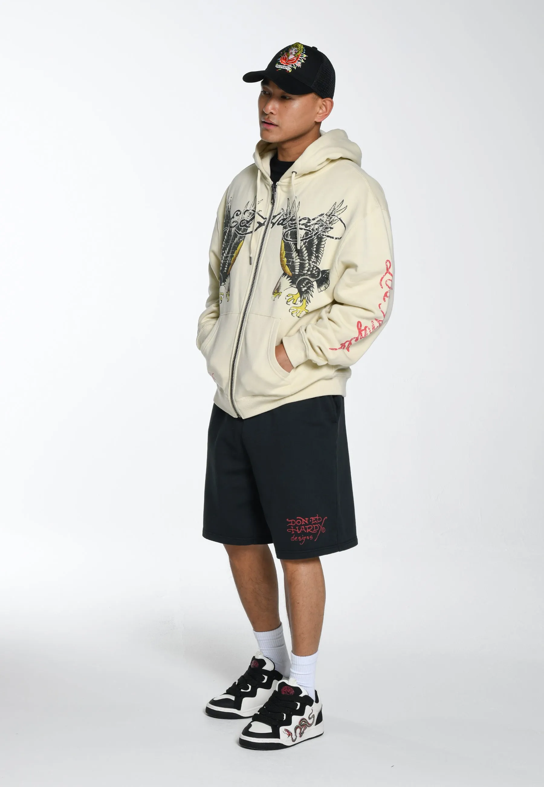 Mens True Till Death Sweat Shorts - Washed Black