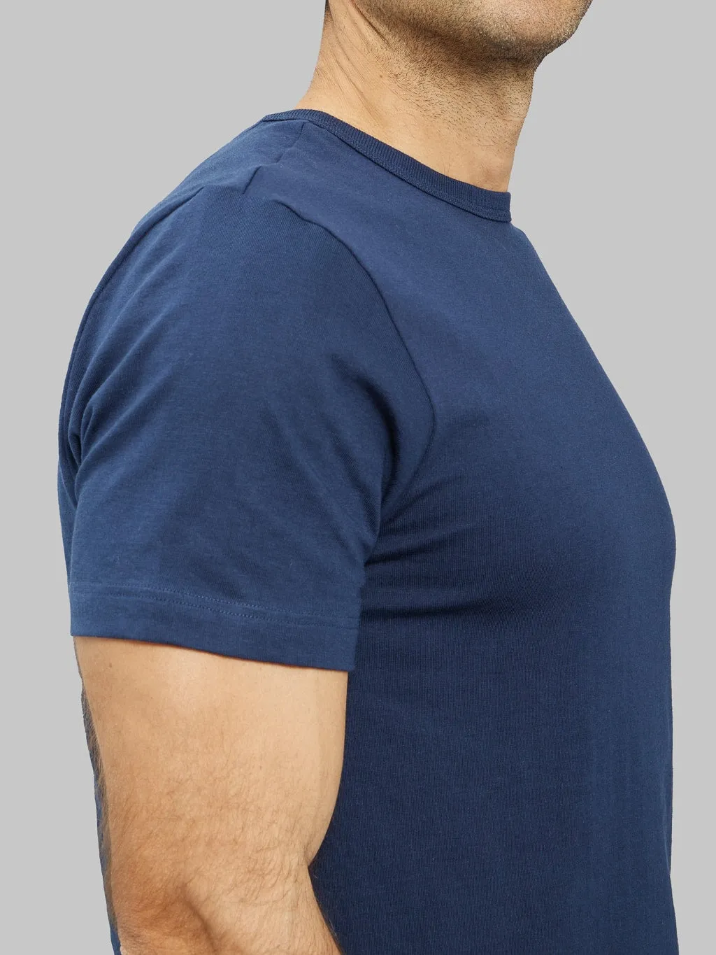 Merz b. Schwanen 1950s 5.5oz Loopwheeled Classic Fit T-Shirt Ink Blue