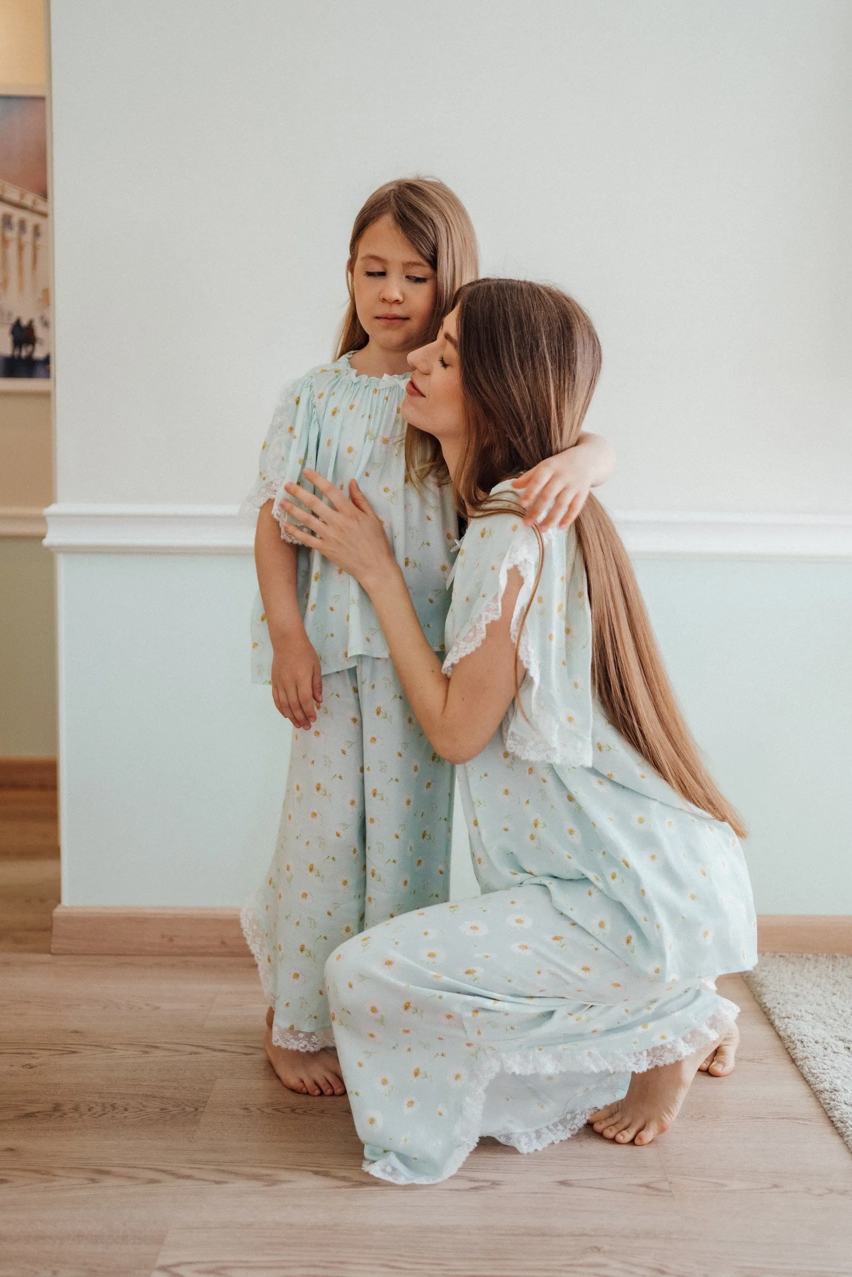 MILANA WOMEN’S PYJAMA BLUE DAISY PRINT