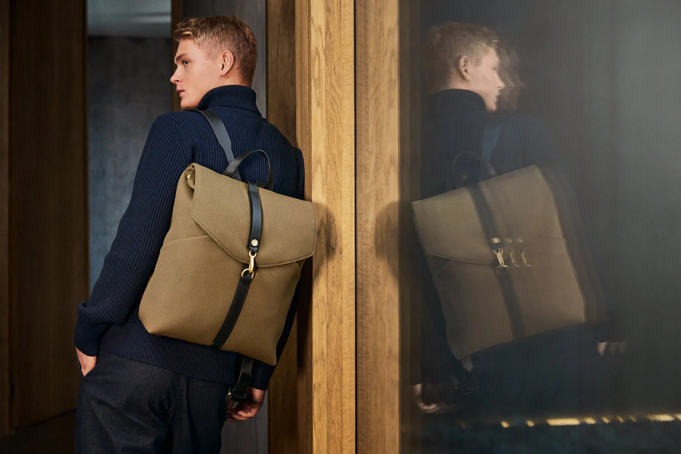 M/S Rucksack - Pioneer Blue/Cuoio