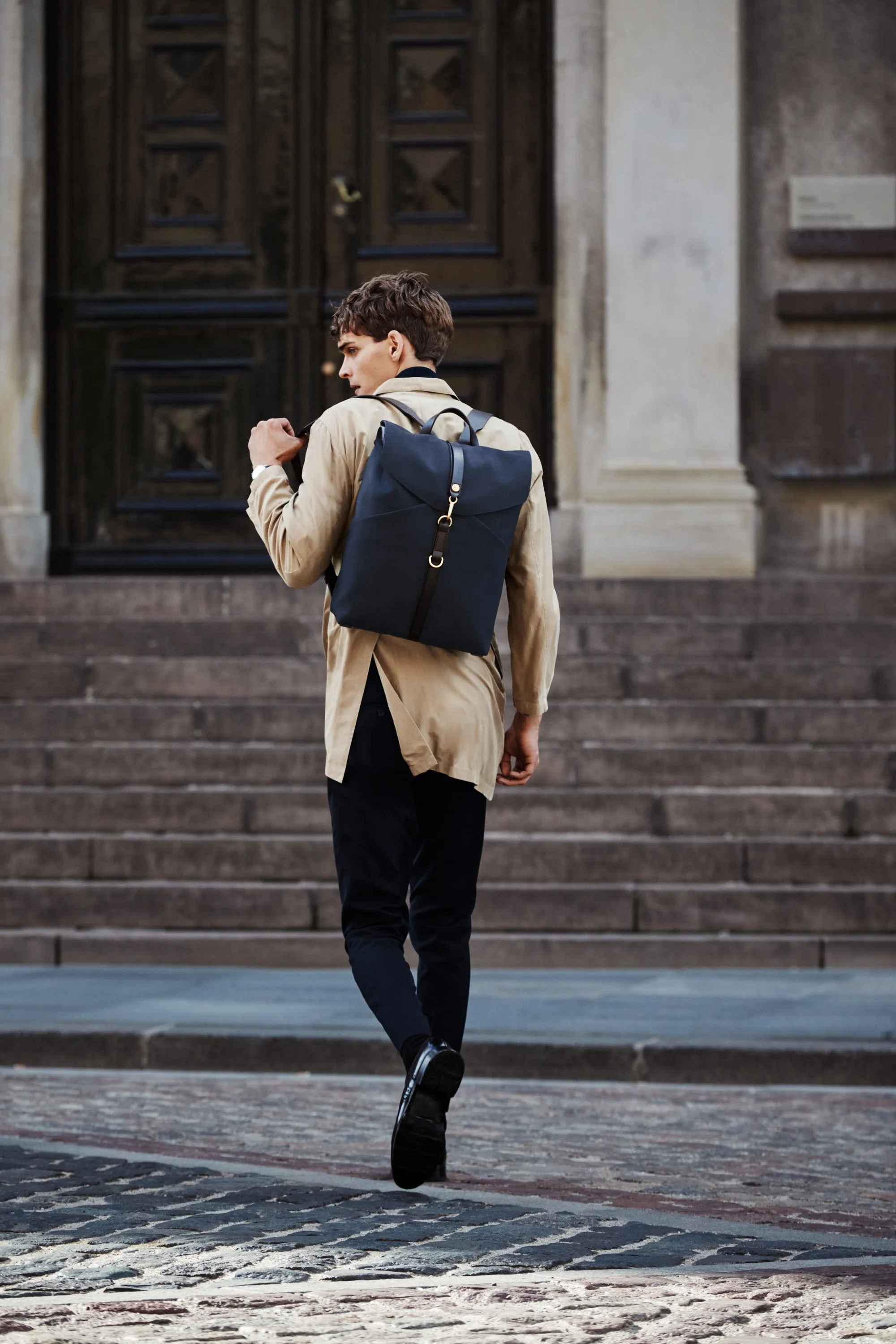 M/S Rucksack - Pioneer Blue/Cuoio
